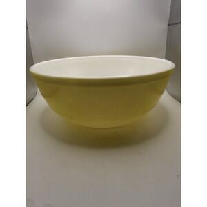 Vintage PYREX YELLOW Large Primary Nesting Mixing Bowl #404 • 4 Qt 10-1/2" USA